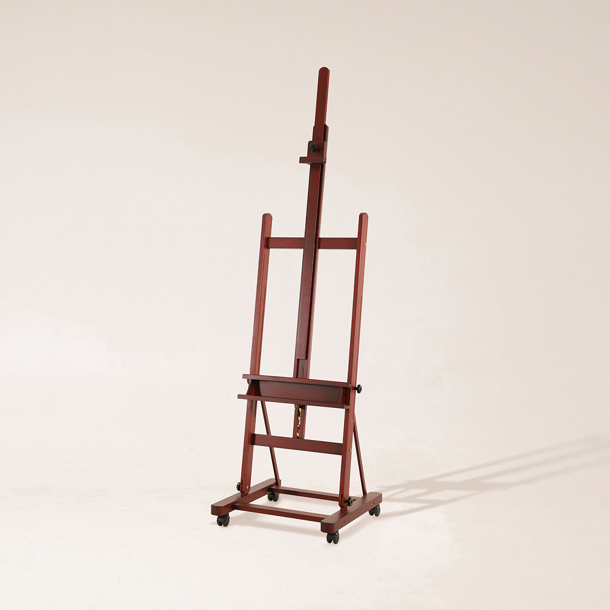 MEEDEN Large H-Frame Artist Easel with Large Tray-Dark Walnut-W02D