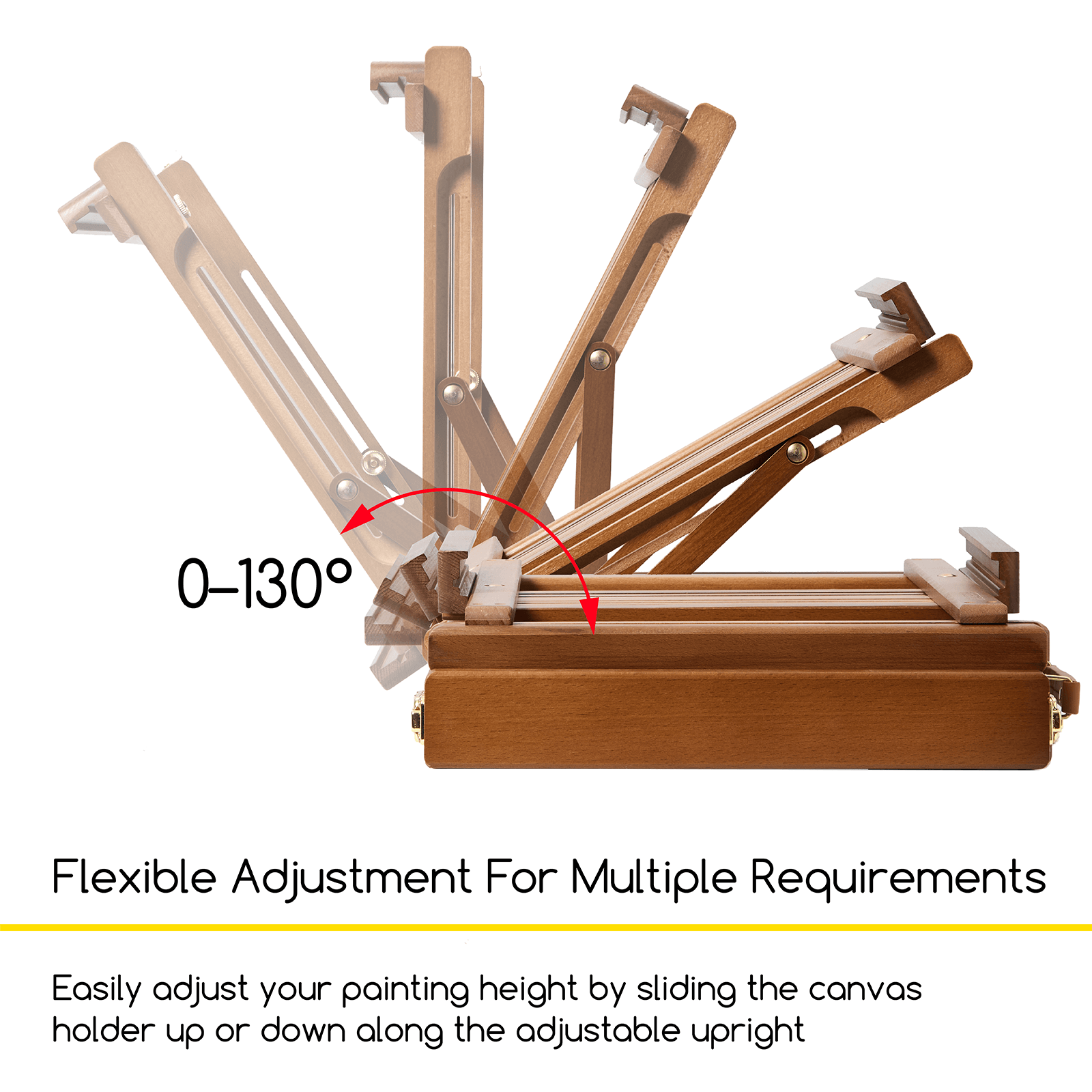 MEEDEN Artist Tabletop Easel with Metal Lined Drawer-Walnut-W05B