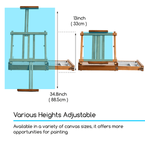 MEEDEN Artist Tabletop Easel with Metal Lined Drawer-Walnut-W05B