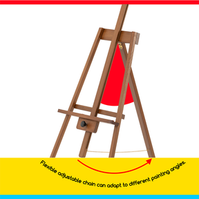 MEEDEN A-Frame Tripod Wooden Easel Stand-Walnut-W09