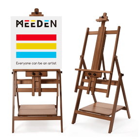 MEEDEN Adjustable Large H-Frame Art Easel Stand-W10B - Walnut
