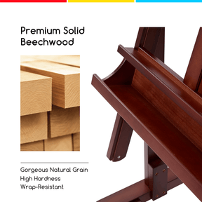 MEEDEN Extra Large Heavy Duty Artist Easel Stand- Dark Walnut- W11
