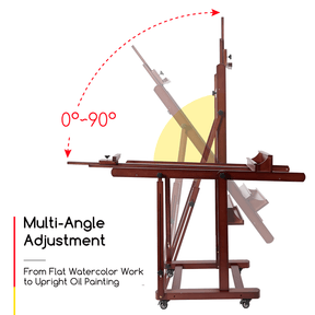 MEEDEN Extra Large Heavy Duty Artist Easel Stand- Dark Walnut- W11