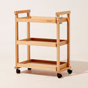 MEEDEN 3-Tier Storage Art Cart/Trolley, Natural-W13