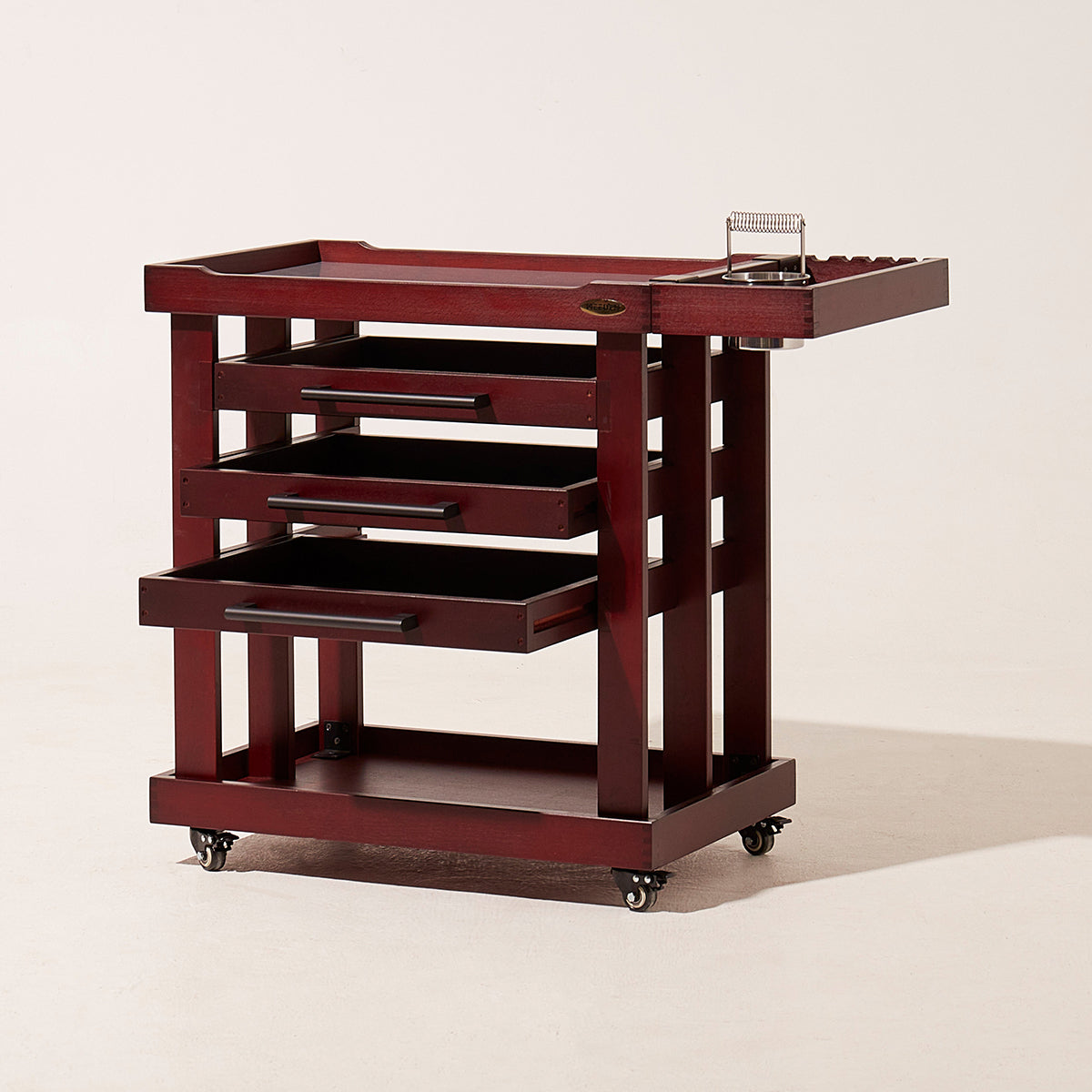 MEEDEN Deluxe Artist Storage Cart, 5-Tier Taboret-Cherry Walnut-W13H