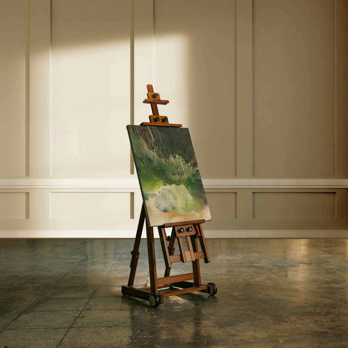 MEEDEN Walnut Forward Tilt Studio H-Frame Easel with Art Supply Storage Drawer - Adjustable (58 ~ 75) Solid Beech Wood Easel Stand for Artists, Students and Beginners, Holds Canvas Art up to MEEDEN Walnut Forward Tilt Studio H-Frame Easel with Art Supply Storage Drawer - Adjustable (58 ~ 75) Solid Beech Wood Easel Stand for Artists, Students and Beginners, Holds Canvas Art up to