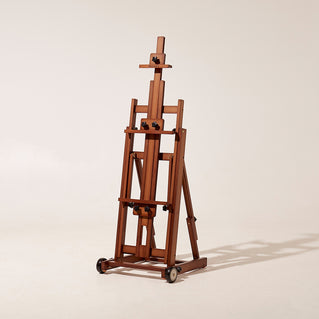 MEEDEN Versatile Studio H-Frame Artist Easel-Walnut-W14