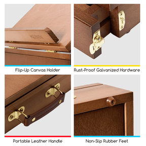 MEEDEN Tabletop Easel with Storage Drawer & Palette-XHC-1A - Walnut
