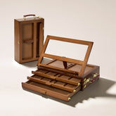MEEDEN Large Adjustable Artist Tabletop Easel Sketchbox-XHH-03 - Walnut
