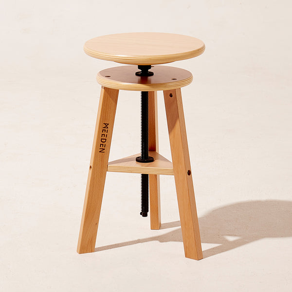 MEEDEN Wooden Drafting Stool with Adjustable Height, Natural, G-005