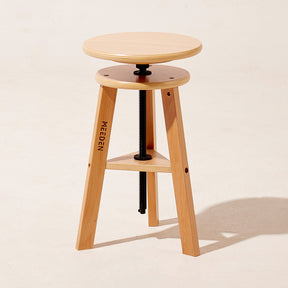 MEEDEN Wooden Drafting Stool with Adjustable Height, Natural, G-005