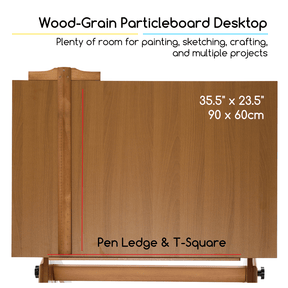 MEEDEN Adjustable Wooden Drafting Table, Walnut -XSZ-2