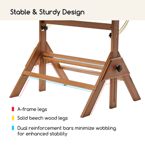 MEEDEN Adjustable Wooden Drafting Table, Walnut -XSZ-2