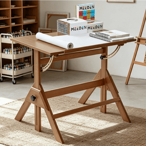 MEEDEN Adjustable Wooden Drafting Table, Walnut -XSZ-2