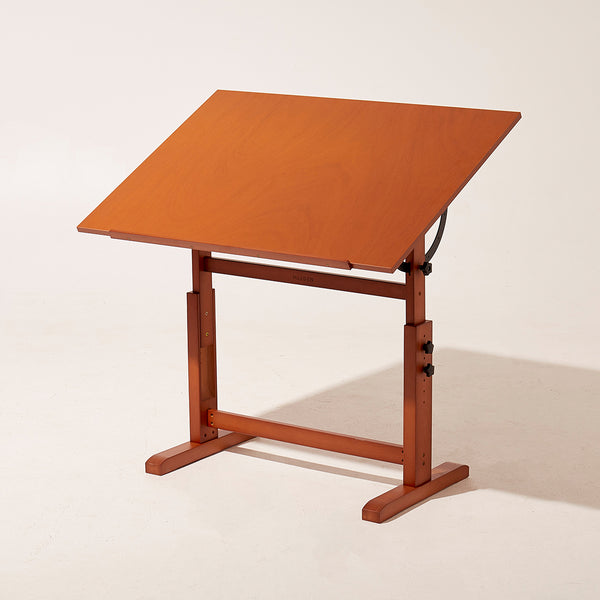 MEEDEN Extra Large Wooden Drafting Table, Light Walnut-XSZ-6008