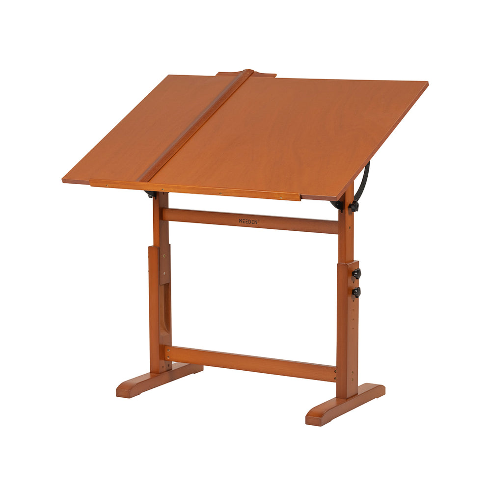 MEEDEN Wood Drafting Table, Walnut Color