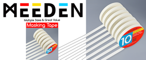 MEEDEN 5 Pack Artist Tape 0.2",0.5",0.75",1.0",1.4" 180.45FT (55m) Art Tape