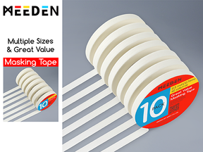 MEEDEN 5 Pack Artist Tape 0.2",0.5",0.75",1.0",1.4" 180.45FT (55m) Art Tape