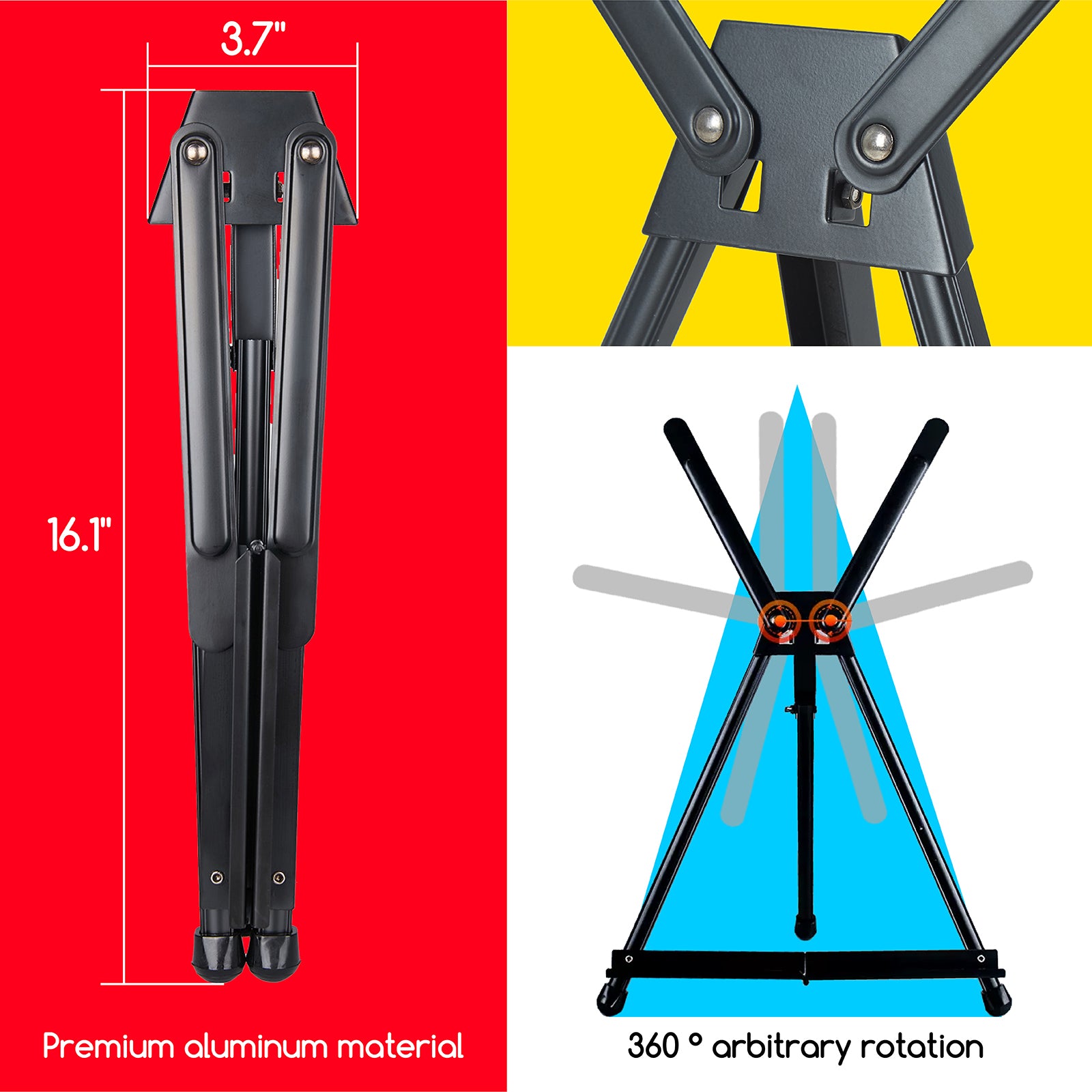 MEEDEN Aluminum Tripod Tabletop Easel-4 Pieces