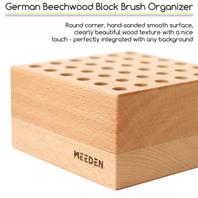 MEEDEN Beechwood Pencil and Brush Holder - 36 Holes