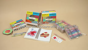 MEEDEN Dual Tip Acrylic Paint Markers – 48 / 96 / 120 Colors