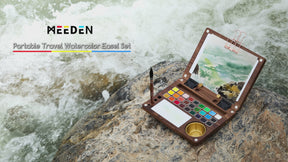 MEEDEN Premium Artist-Grade Watercolor Set - Luxury 27 Color Collection with Black Walnut Case