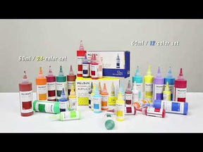 MEEDEN Soft Body Acrylic Paints Set, 37 Colors x 250ml/8.45oz