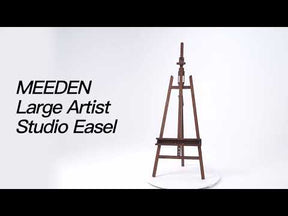 MEEDEN Large A-Frame Adjustable Artist Easel Stand-Walnut-W09B