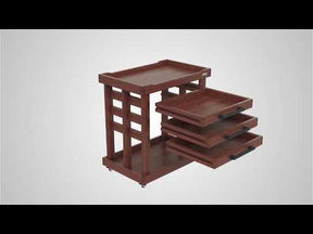 MEEDEN Deluxe Artist Supplies Storage Cart, 5-Tier Taboret-W13H - Natural