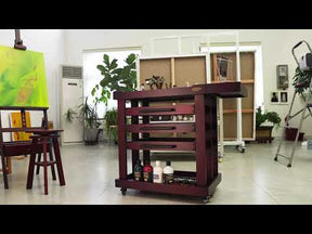 MEEDEN Deluxe Artist Supplies Storage Cart, 5-Tier Taboret-W13H - Natural
