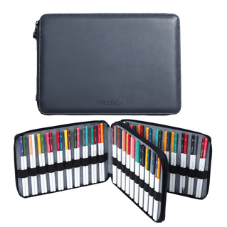 MEEDEN Leather Tri-Layer Brush/Pencil/Marker Organizer Case