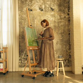 MEEDEN H-Frame Artist Easel with Storage Tray-W02